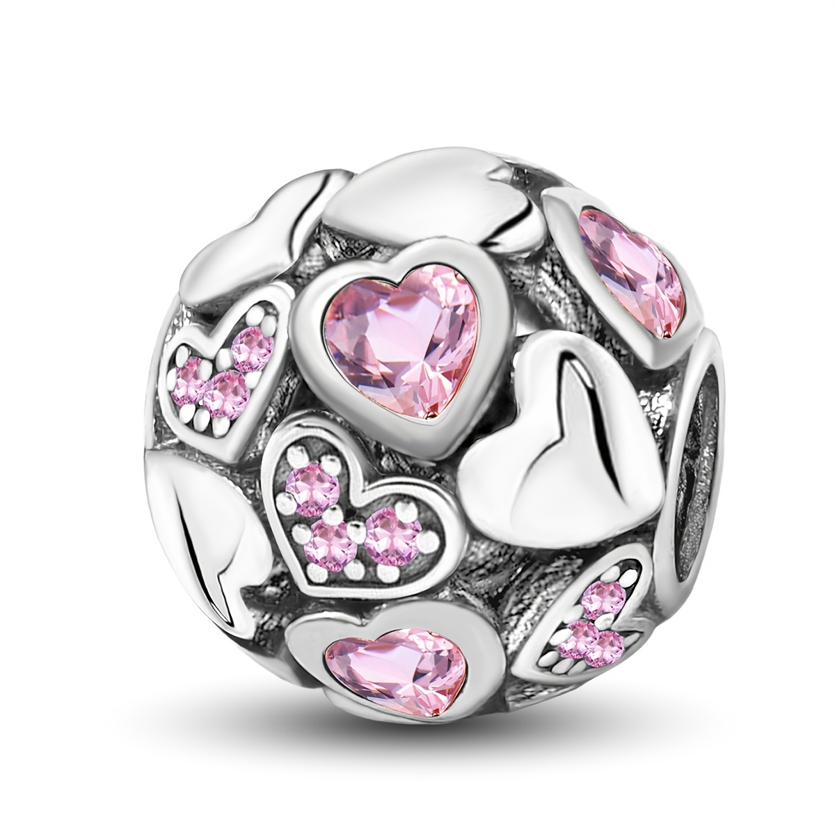 Heart Circle Beads DIY Bead for Bracelets & Bangles